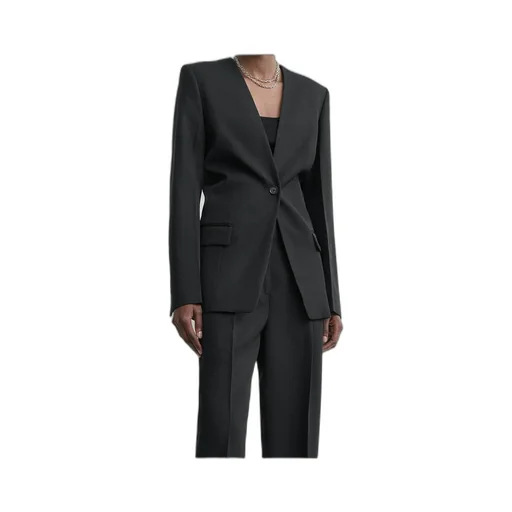 Wool Long-Sleeved Suit Jacket
