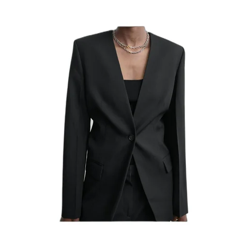 Wool Long-Sleeved Suit Jacket