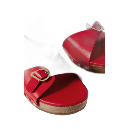 Omonia Studded Leather Clogs