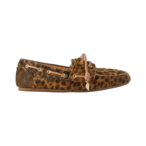 Pliaria Leopard-Print Leather-Trimmed Calf Hair Boat Shoes