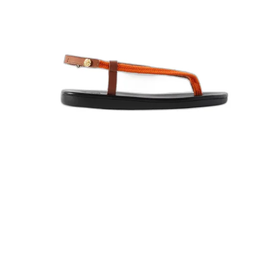 Zoi Leather-Trimmed Woven Cord Sandals