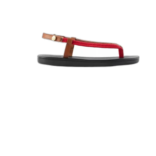 Round-Toe Flat Sandals