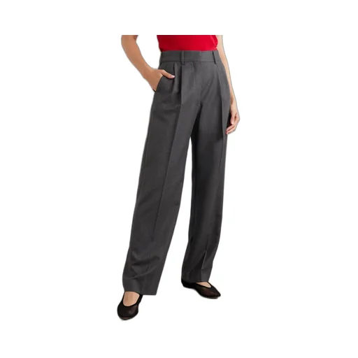Fox Pleated Wool-Twill Straight-Leg Pants
