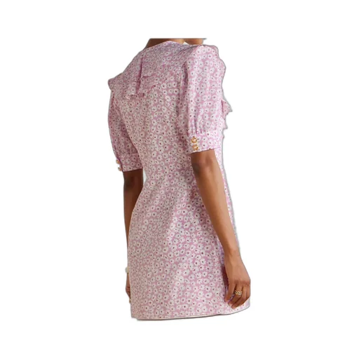 Ruffled Floral-Print Silk-Georgette Mini Wrap Dress