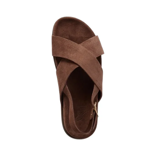 Round-Toe Flat Sandals