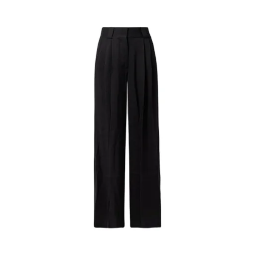 Husi Pleated Crepe Straight-Leg Pants