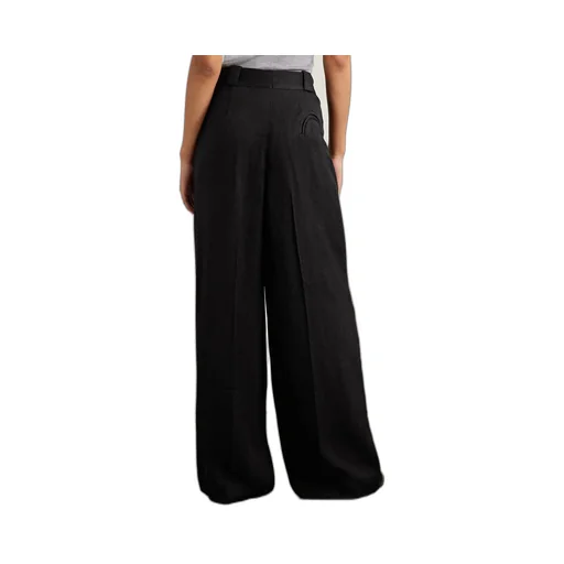 Husi Pleated Crepe Straight-Leg Pants