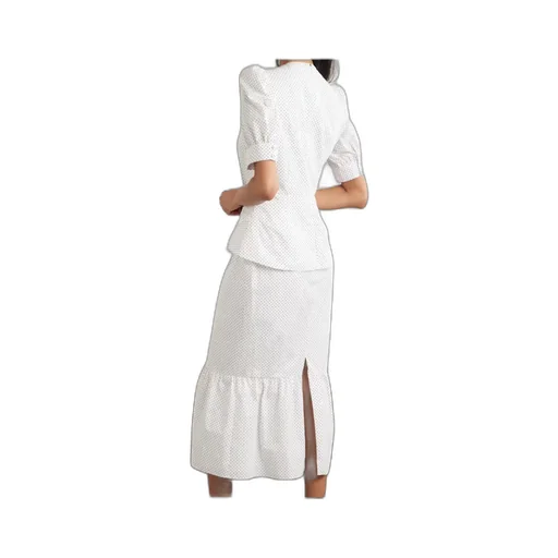 Twist-Front Gathered Printed Cotton-Poplin Midi Dress