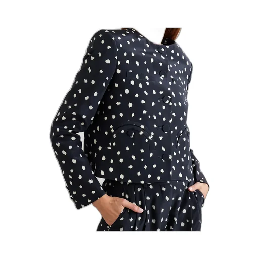 Shamo Polka-Dot Silk Jacket