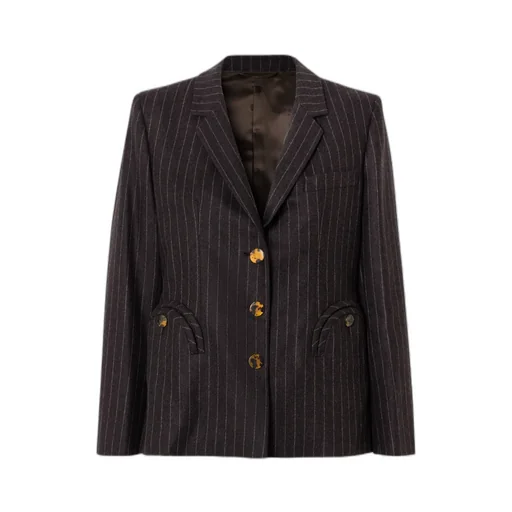 Akira Pinstriped Wool And Cashmere-Blend Blazer