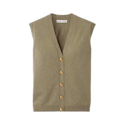 V-Neck Sleeveless Cardigan