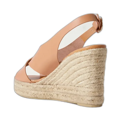 Maria Leather Espadrille Wedge Sandals