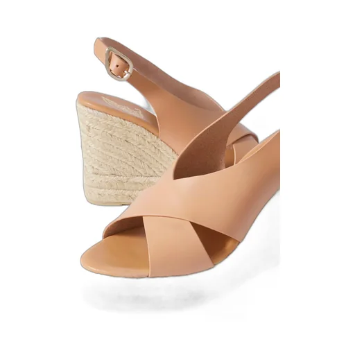 Maria Leather Espadrille Wedge Sandals