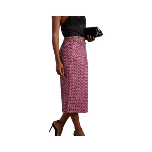 Sequin-Embellished Tweed Midi Skirt