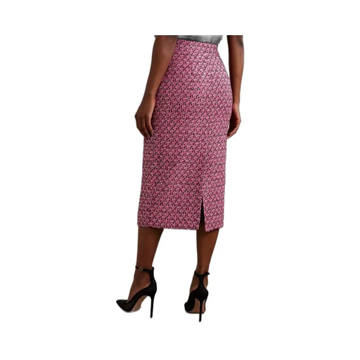 Sequin-Embellished Tweed Midi Skirt