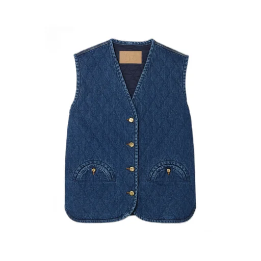 Suffolk Padded Quilted Denim Vest
