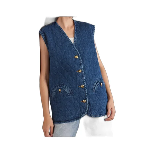 Suffolk Padded Quilted Denim Vest