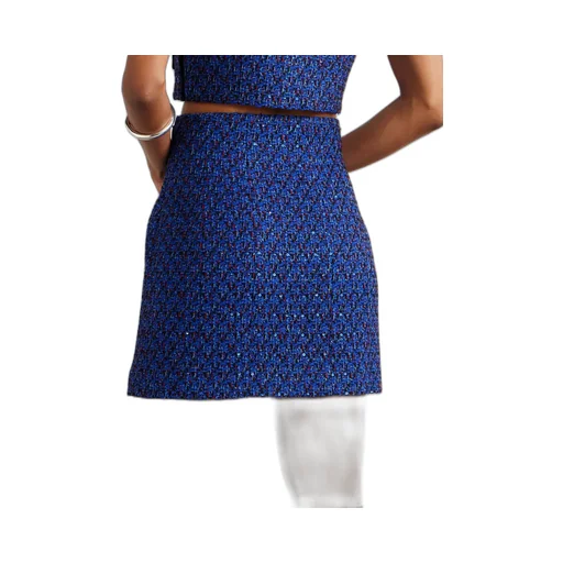 Sequined Tweed Mini Skirt