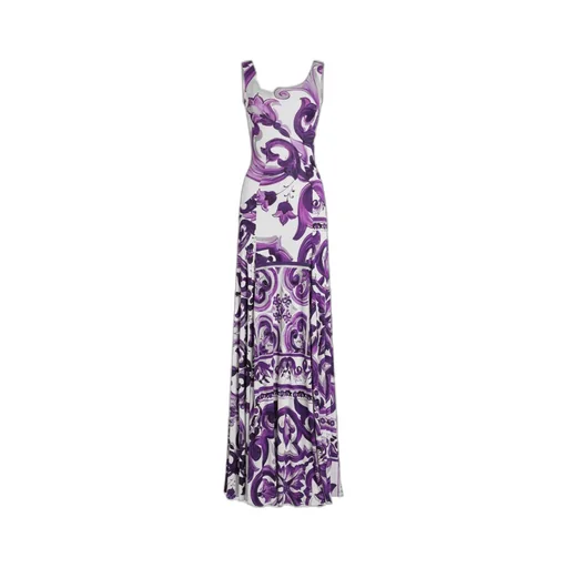 Maiolica-Print Midi Dress