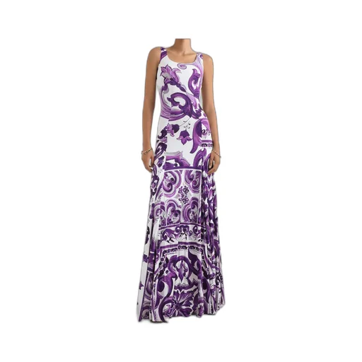 Maiolica-Print Midi Dress