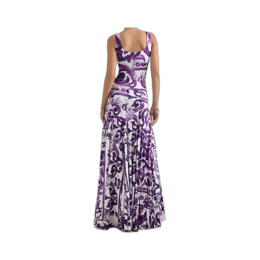 Maiolica-Print Midi Dress