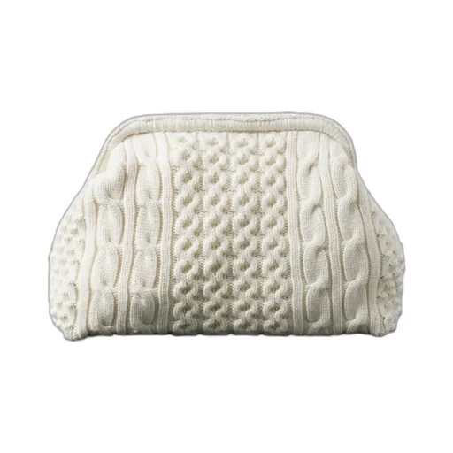 Agon Cable-Knit Cashmere Clutch