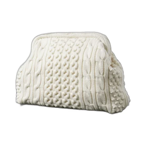 Agon Cable-Knit Cashmere Clutch