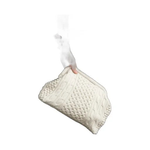 Agon Cable-Knit Cashmere Clutch