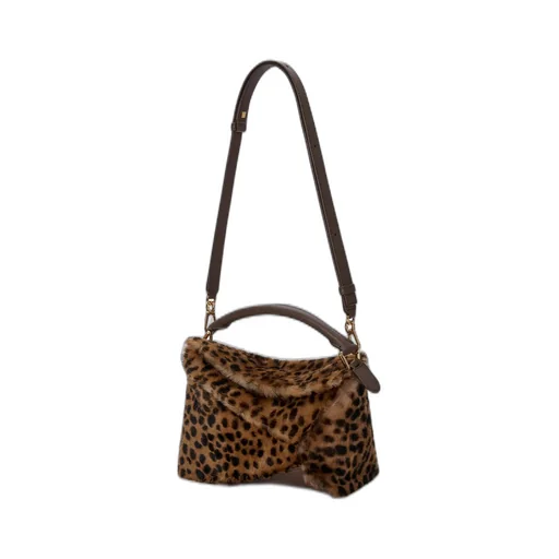 Loewe Leopard Printed Small Puzzle Edge Tote Bag