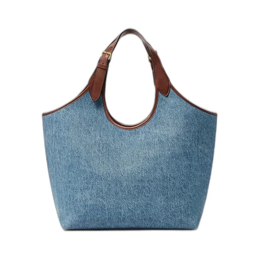 Versace La Medusa Denim Tote Bag