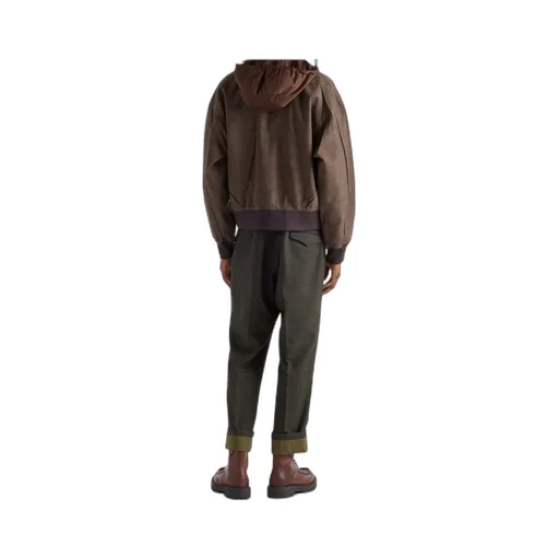 Prada Checked Hooded Jacket