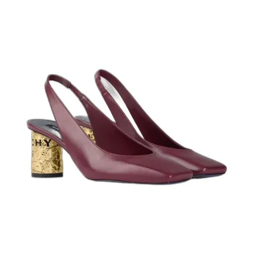Givenchy Tape Square-Toe Slingback Pumps