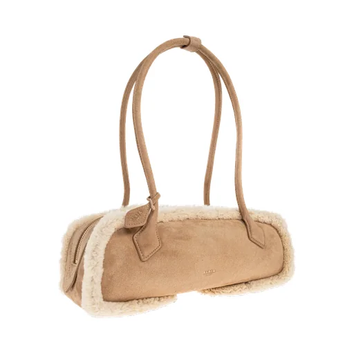 Beige Schultertasche