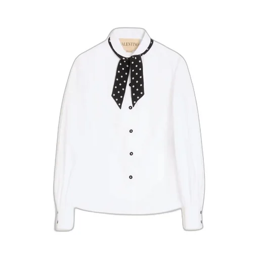 Valentino Plusdepois-Tie Button-Up Top