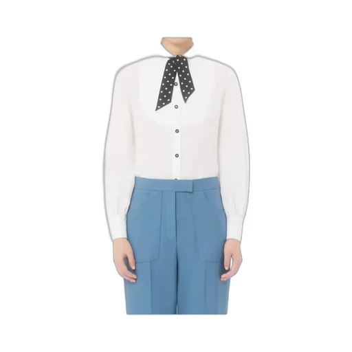 Valentino Plusdepois-Tie Button-Up Top