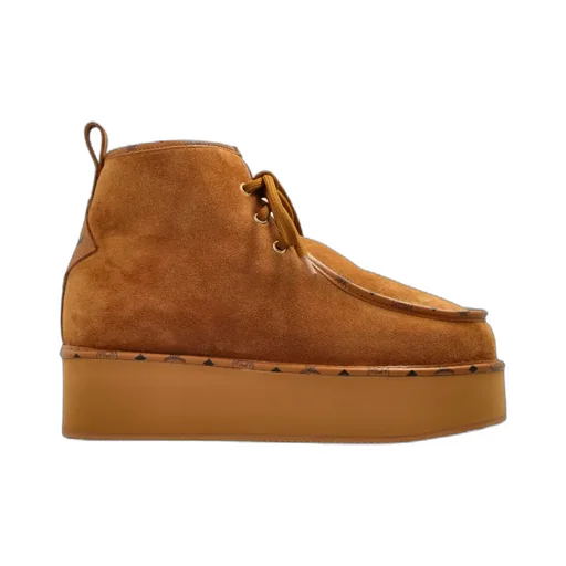 Suede Platform Ankle Boots
