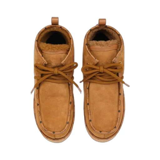 Suede Platform Ankle Boots