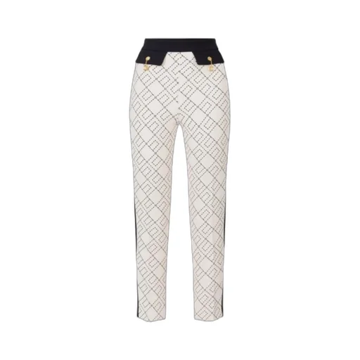 Logo-Print Two-Colour Trousers