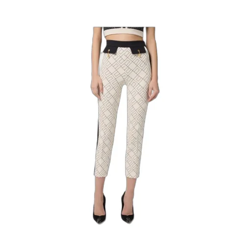 Logo-Print Two-Colour Trousers