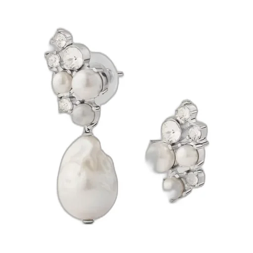 Givenchy Crystal Pearl Asymmetric Earrings