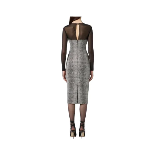 Elisabetta Franchi Printed Tulle Dress
