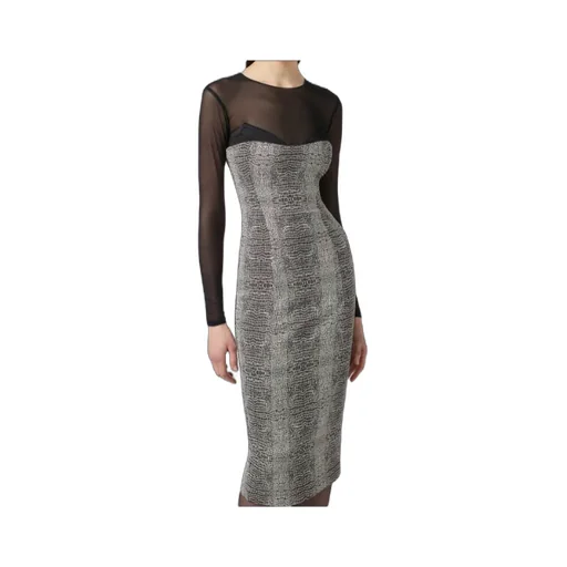 Elisabetta Franchi Printed Tulle Dress