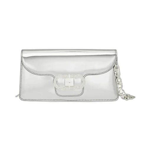 Ferragamo Double Gancini Chain Mini Clutch Bag