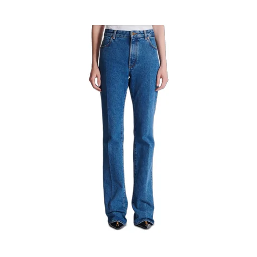 Straight-Leg Denim Jeans