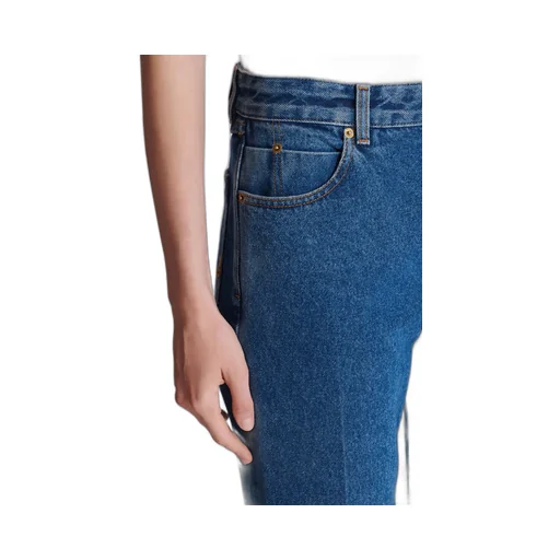 Straight-Leg Denim Jeans