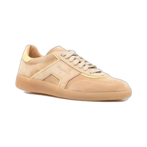Santoni Logo Embossed Sneakers