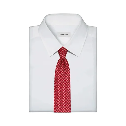 Ferragamo Logo Detailed Printed Tie