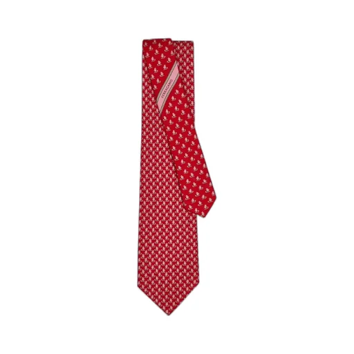 Ferragamo Logo Detailed Printed Tie
