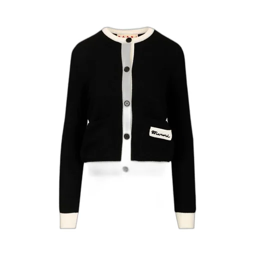 Marni Logo Patch Kntted Cardigan