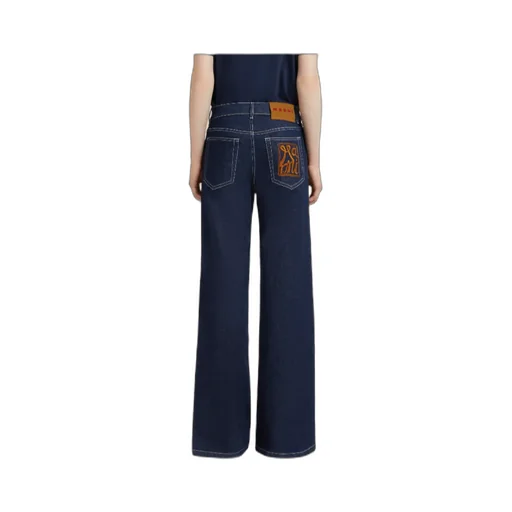 Marni Stretch Denim Wide-Leg Jeans